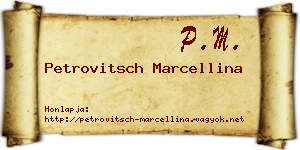 Petrovitsch Marcellina névjegykártya